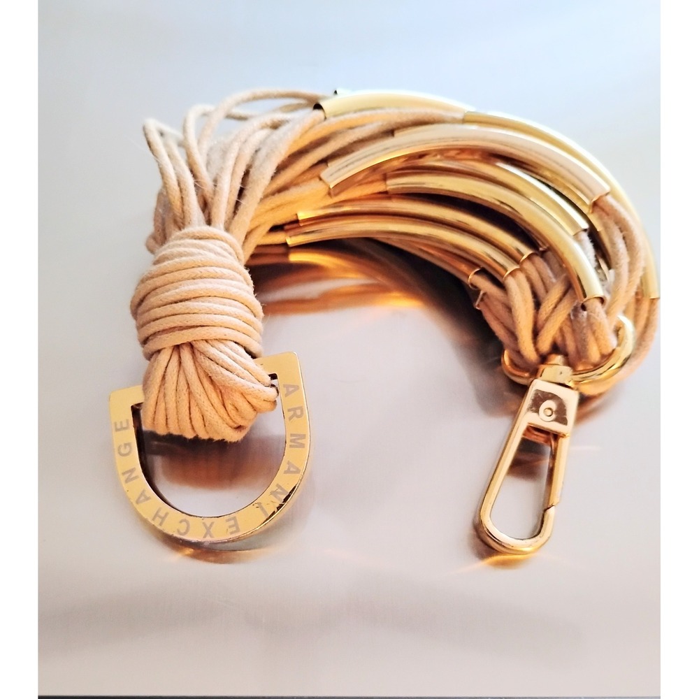Armani Exchange Multi Strand Cord Tube Statement Bracelet quiet luxury preppy